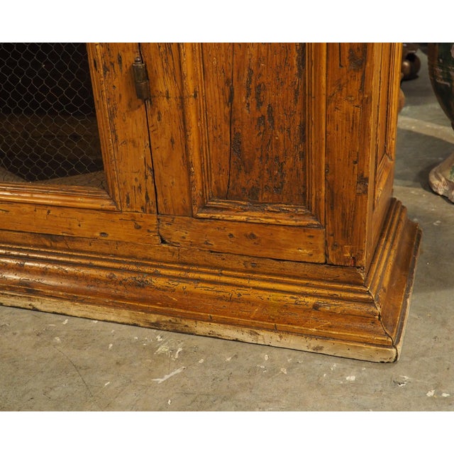 Brown A Circa 1800 Tuscan Pine Bookcase With Wire Panels For Sale - Image 8 of 18