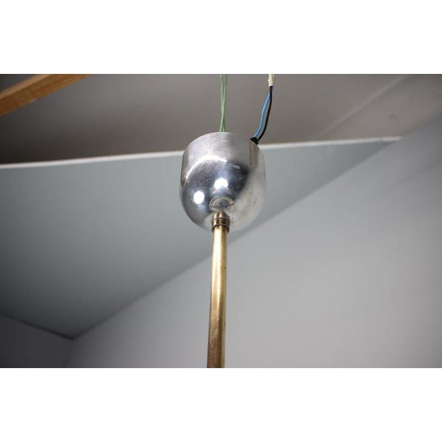 Black UFO Pendant Lamp attributed to Josef Hurka for Napako, Former Czechoslovakia, 1930s For Sale - Image 8 of 12