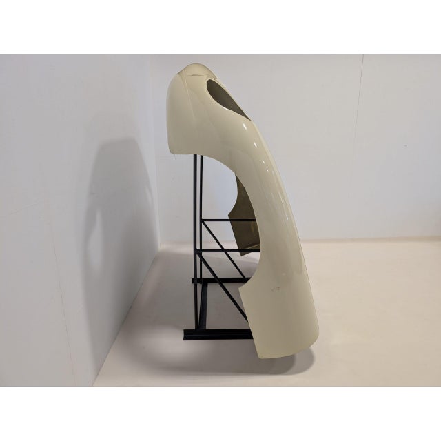Cream Jaguar E-Type Full-Scale Bonnet Display For Sale - Image 8 of 14