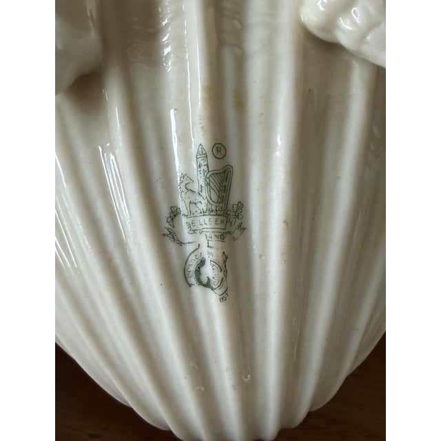 Vintage Irish Belleek Porcelain Shell Bowl on Conch Feet For Sale - Image 10 of 12
