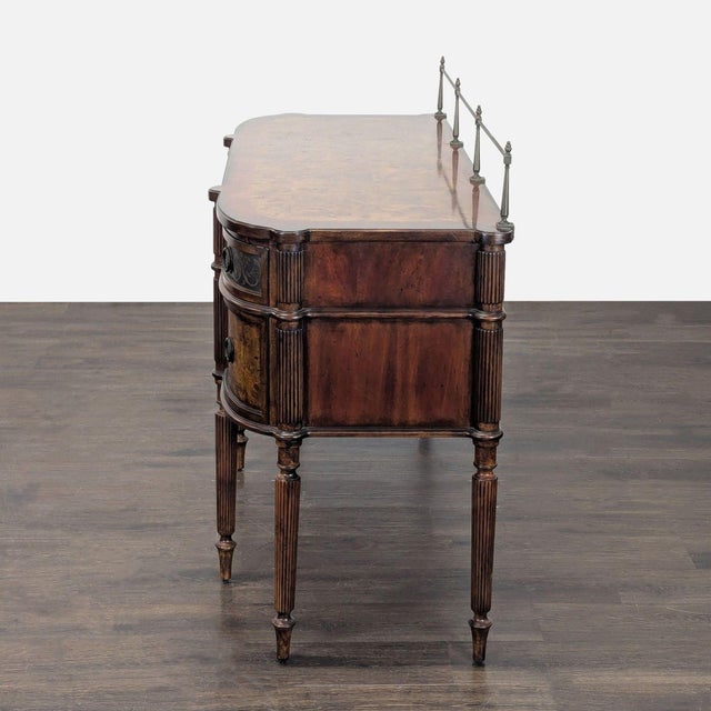 Sideboard With Decorative Veneers and Metal Embellishments For Sale - Image 4 of 13