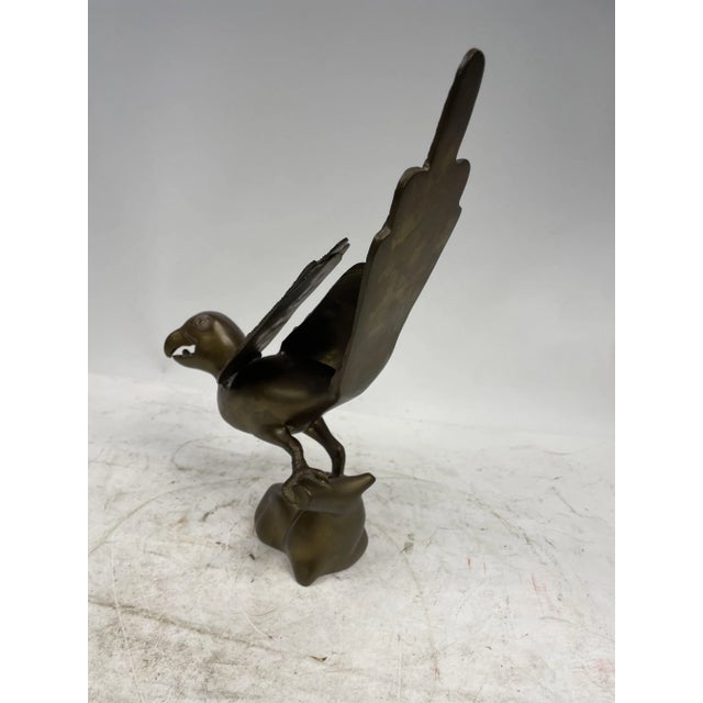 Parrot Statue in Gilded Bronze, 1950s For Sale - Image 10 of 12