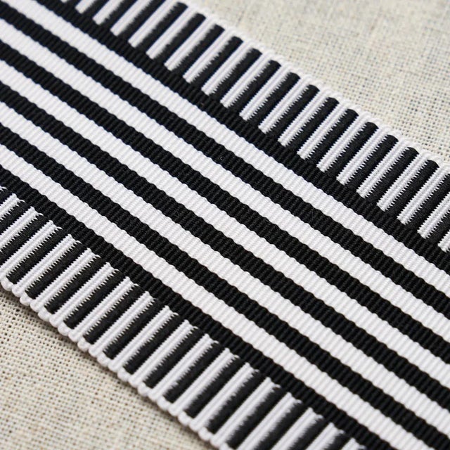 Schumacher Sample - Schumacher x Victor Glemaud Keket Stripe Tape in Black For Sale - Image 4 of 4