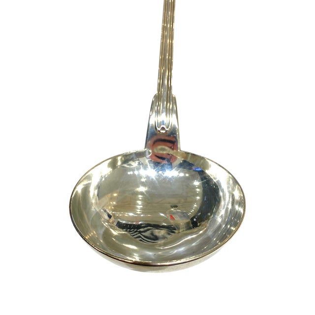 Neoclassical 19th Century Christofle France Ladle/Louche "Filet" (Or "Chinon") Pattern For Sale - Image 3 of 9