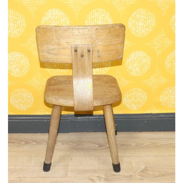 Wood Rustic Children's Chair in Wood, 1960s For Sale - Image 7 of 11