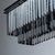 Aloadecor Modern Linear Luxury Rectangular Fring Smoke Crystal Chandelier For Sale - Image 4 of 7