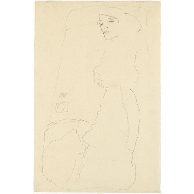 Artist:Egon Schiele Country:Austria Title:The dancer Moa Medium:Lithograph – 23 Marks:Signed in plate Printed:1968 by Max...