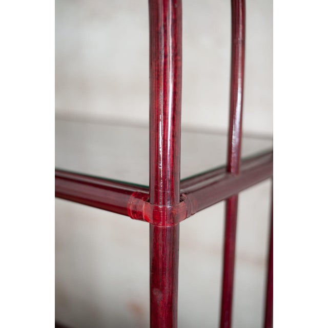 Lacquered Arched Bookcase, 1980s For Sale - Image 3 of 14