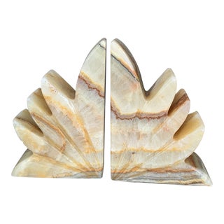 1970s Stone Carved Bookends - a Pair For Sale