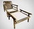 1950s Ficks Reed Rattan Campaign Style Far Horizons Lounge Chair & Ottoman by John Wisner For Sale - Image 12 of 12