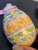 Paper mache eggs have a long tradition in German Easter culture. This lot of 5 are decoupaged with bright spring colors...