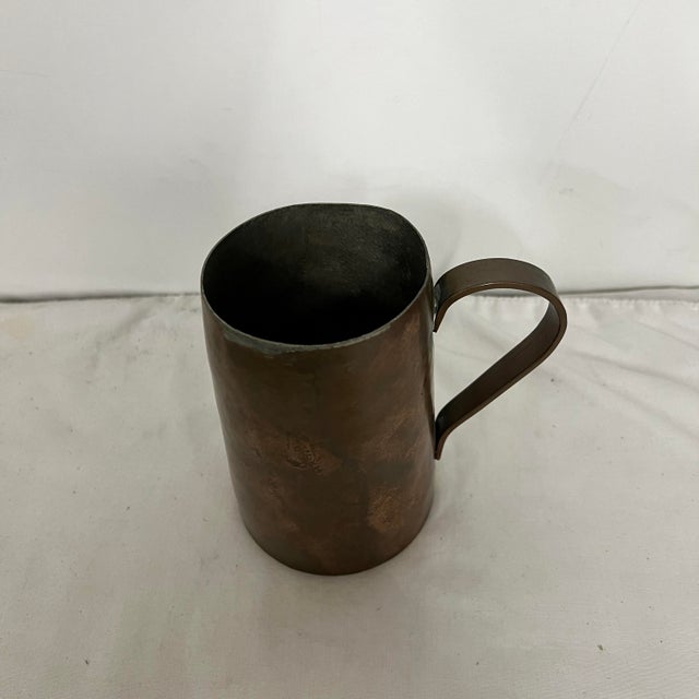 French Country Handmade Copper Tankard Mug For Sale - Image 3 of 6