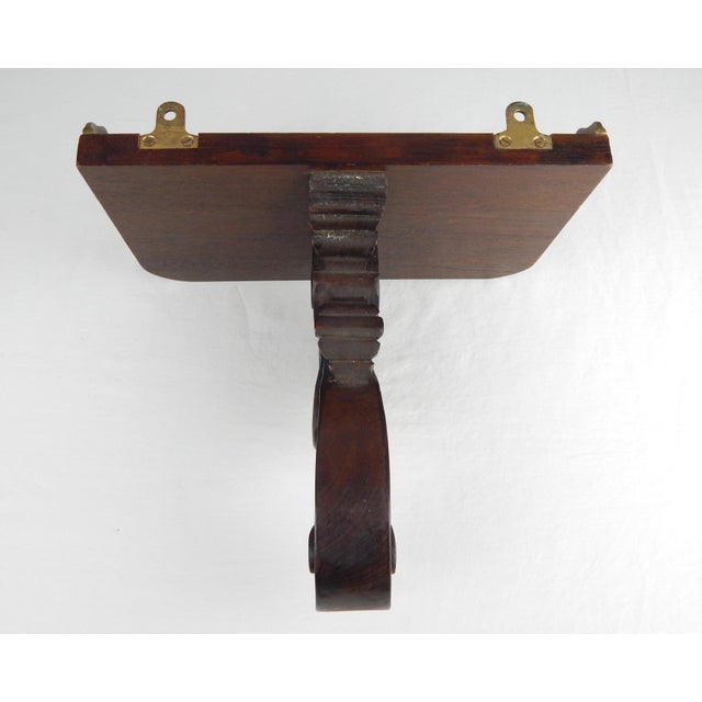 Early 20th Century Mahogany and Brass Scroll Bracket For Sale - Image 12 of 12