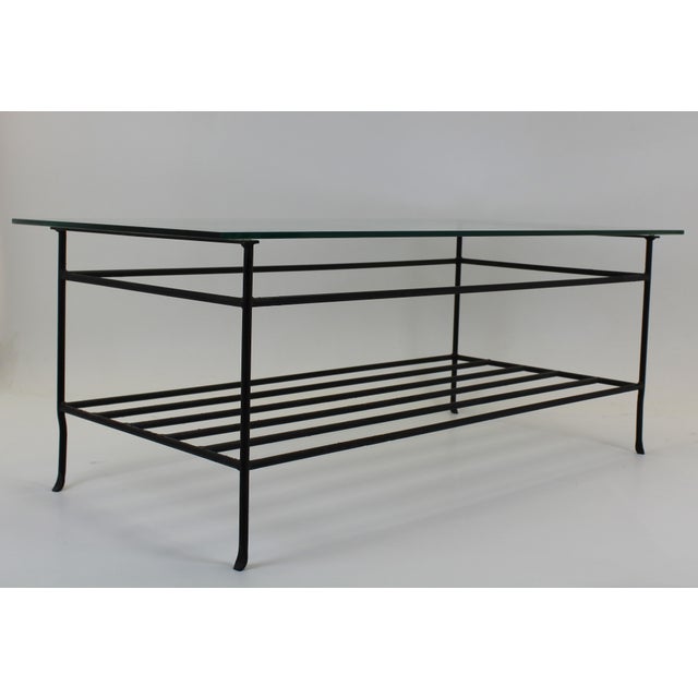 Vintage Black Metal Coffee Table Chairish