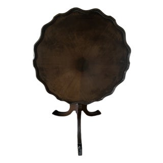 1950s Mahogany Tripod Tilt-Top Occasional Table (Pie Table) For Sale