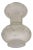 Early 20th Century Victorian Wheel Cut Frosted Glass Floral Oil Lamp Fluted Hurricane Shade Chipped For Sale