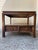 Hekman Furniture 1960s Hekman Walnut End Table With Parquet Patterned Top and Two Lower Drawers and Brass Hardware For Sale - Image 4 of 7