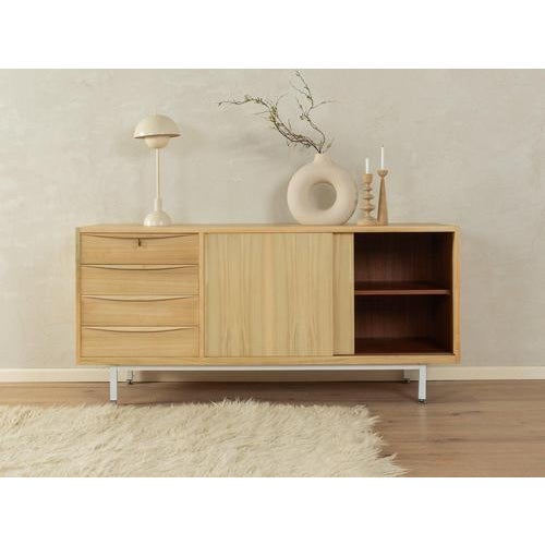 Vintage Beige Wooden Sideboard, 1950s For Sale - Image 3 of 9