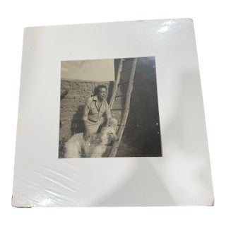 1950s Photograph Captures American Artist Fritz Scholder Alongside His Saluki Dog For Sale