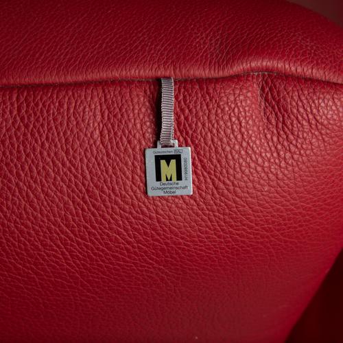 Sofas in Red Leather from Koinor Rossini, Set of 2 For Sale - Image 17 of 18
