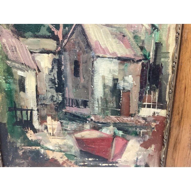 Impressionist Landscape Scenery Framed Oil Painting Signed Greene. This piece is on Canvas board. It appears to be an oil...