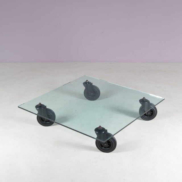 Black Tavolo con Ruote / Table with Wheels by Gae Aulenti for Fontana Arte, Italy, 1980s For Sale - Image 8 of 10