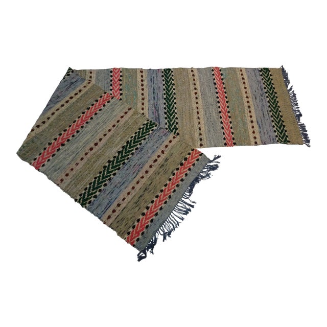Rag Rug Swedish Mid Century For Sale