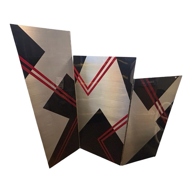 Donald Desky Inspired 3 Part Folding Screen For Sale