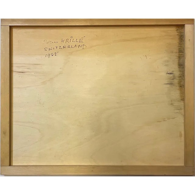Jean Krille, Landscape 114, Oil on Wood, 1988 For Sale - Image 9 of 11