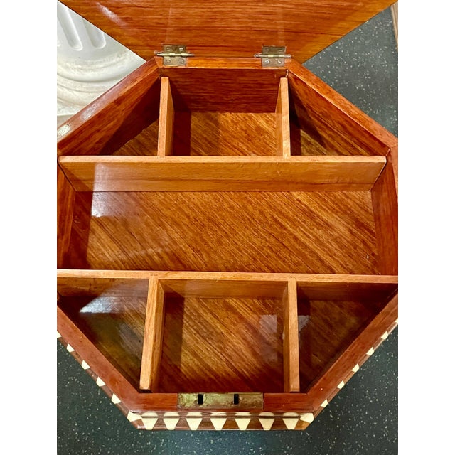 1960s Vintage Spanish Octagonal Damascene Marquetry Table W ...