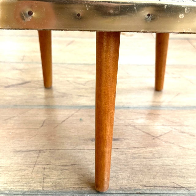 Blue and White Mosaic Ceramic Octagonal Side Table, 1970s For Sale - Image 10 of 13