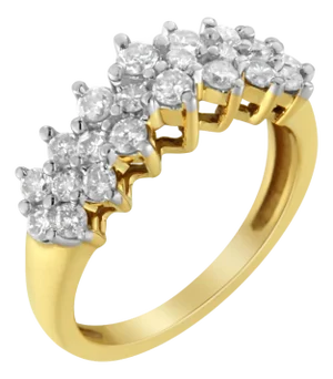 10K Yellow Gold Round Diamond Ring (1 cttw, J-K Color, I1-I2 Clarity) - Size 7