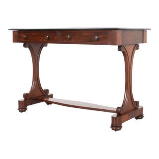 English 19th Century Mahogany & Ebonized Desk For Sale