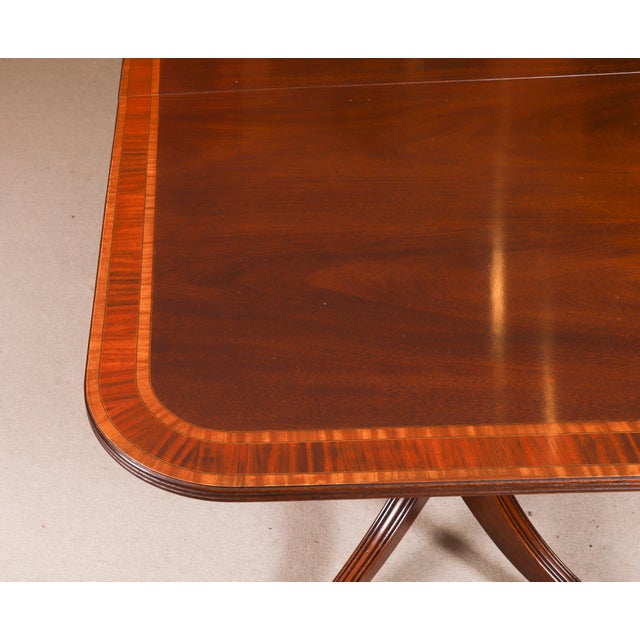 Vintage George III Dining Table by William Tillman and Chairs, 1980s, Set of 11 For Sale - Image 11 of 18