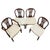 An elegant and finely crafted set of eight 19th-century English dining chairs in the Hepplewhite style, comprising six...