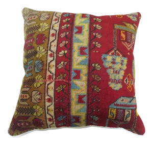 Mid 20th Century Turkish Rug Pillow