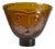 Brown Glass Bowl with Face Motif by Wiktor Berndt for Flygfors, Sweden, 1960s For Sale
