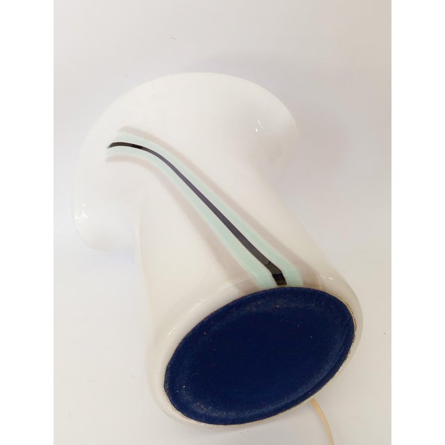 Glass Calla Table Lamp in White Murano Glass from VeArt, 1980s For Sale - Image 7 of 8
