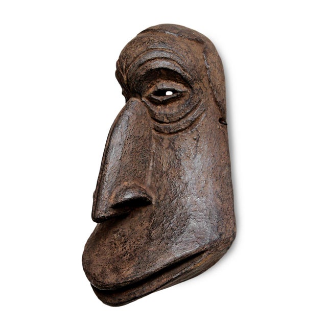 Original vintage hand carved wood mask from the Hemba people of Democratic Republic of Congo. Traditional stylized...