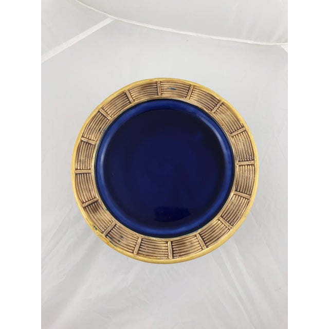 Majolica Majolica Basketweave Cheese Dome For Sale - Image 4 of 10