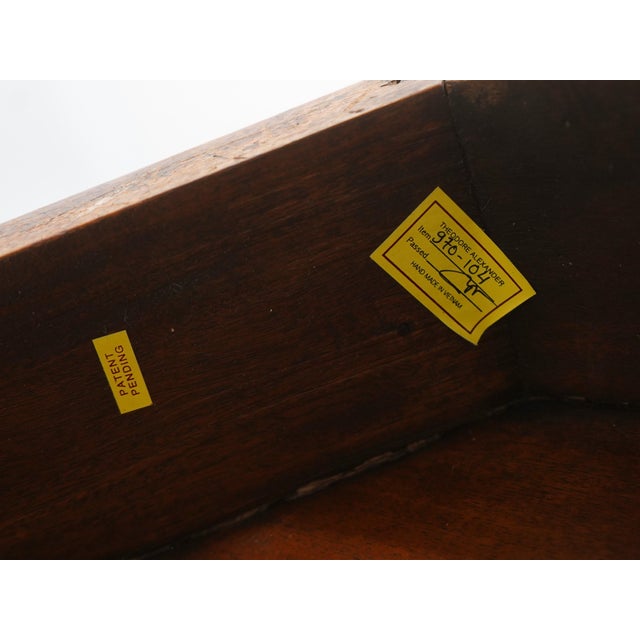 Theodore Alexander Leather Bookspline Bar Lamp Table For Sale - Image 11 of 12