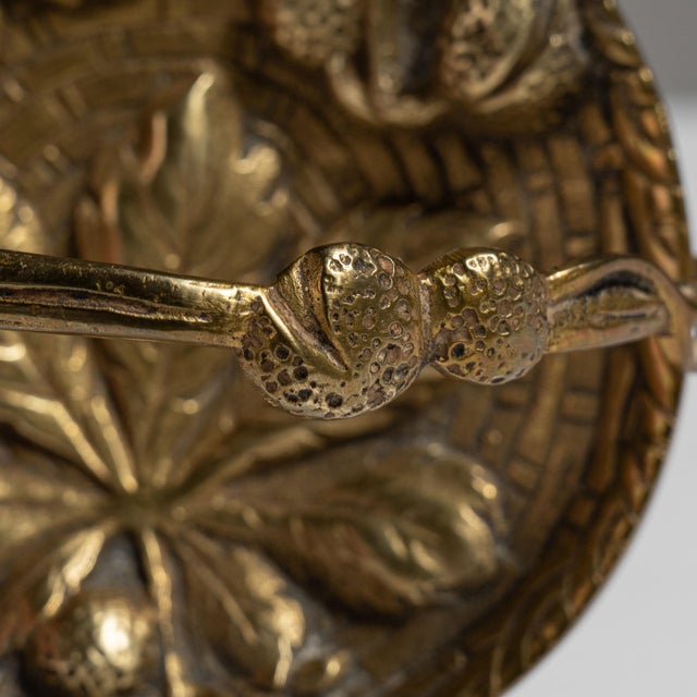 1960s Belgium Art Nouveau Brass Decorative Bowl For Sale - Image 13 of 15