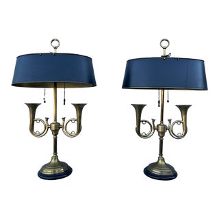 1960s Bouillotte Style Lamps by Wildwood - a Pair For Sale