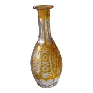 Late 20th Century Yellow Nachtmann Traube Crystal Vase