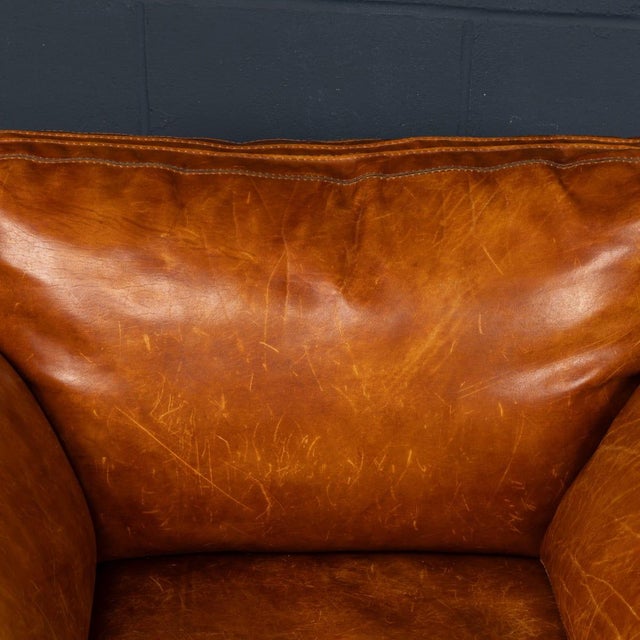 Vintage French Leather Chairs in the style of Roche Bobois, 1970s, Set of 2 For Sale - Image 9 of 18