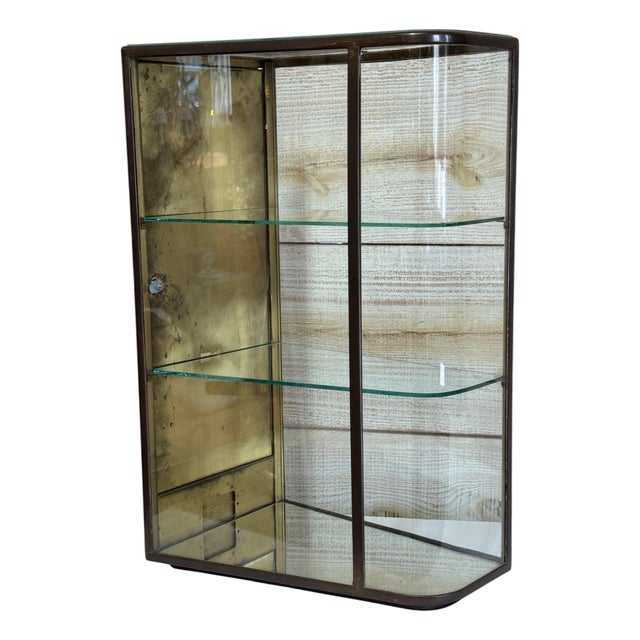 French Belle Epoque Bronze & Glass Angled Showcase/Vitrine, Paris, C. 1900 For Sale