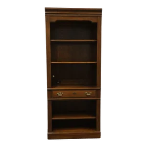 Hammary Furniture American Traditional Solid Oak 32" Lighted Open Bookcase Wall Unit 59291
