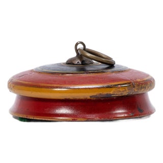 Petite Asian Red Lacquer Betel Box, Early 20th Century For Sale