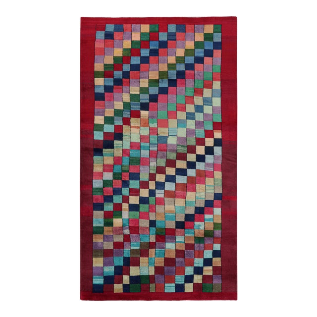 Vintage Zeki Müren Rug With Polychromatic Geometric Pattern From Rug & Kilim For Sale