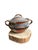 Rustic 1991 Studio Art Wood Fired Pottery Lidded Bowl For Sale - Image 3 of 9